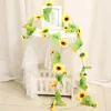 Decorative Flowers Sunflower Simulation Rattan Cane Silk Air-conditioning Pipes