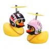 Acessórios para carros estilando capacete de vento quebrado pequeno pato amarelo quebra de onda de pato de borracha de borracha Óculos de sol pato ornamentos decorações de bicicletas