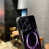 Lyxdesigner Magsafe trådlös laddning marmor telefonfodral för iPhone 14 13 12 pro max plus magnetiska stötfångare fall täcker