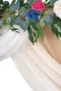 Sheer Curtains 6 Meters Wedding Arch Drape Fabric Chiffon Tulle Curtain Backdrop Living Home Drapery Ceremony Reception Swag Decoration 230302