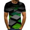 Heren t shirts 2023 drie -dimensionale draaikolk mannen t -shirt 3d geprinte zomer o -neck dagelijks casual grappig shirt