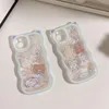 Dessin animé ours lapin animaux mignon belles filles de mode comme cas designer antichoc silicone couvre iphone14 pro max plus iphone13 12 11 pro max petit lapin heureux