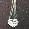 Pendentif Colliers 2023 2Pcs / Set Mère Fille Amour Coeur Collier Pour Femmes O-Chain Femme Bijoux À La Mode Fête Des Mères Cadeaux De Fête