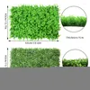 Decoratieve bloemen 60x40 cm kunstmatige planten gras muur groene buxus hegpanelen voor doe -het -zelf bruiloft achtergrondaanbod buiten tuindecor