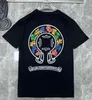 Klassiker herrar t shirts hjärta hög kvalitet märke besättning halskromer korta ärmar toppar tees ch t-shirts tröja casual hästsko sanskrit cross tryck t-shirts1ls3