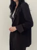 Damskie garnitury Blazers Syiwidii ​​Blazer Women Solid długie rękaw Koreański moda mody Up Long Suits Office Panie eleganckie swobodne blezer 230302