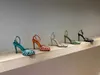 Kristall-Stiletto-Sandalen, ausgefallene Diamanten, Peep-Toe-Ausschnitt, Sommerkleid-Schuhe, Knöchelriemen, dünner hoher Absatz, beliebte Sandalen1L230301