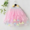 Skirts 2-12Yrs Rainbow Girls Skirts Baby Girl Colorful Irregular Skirt Bottomst Long Skirt Fashion Color Strip Princess Dance Tutu 2022 T230301