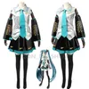Anime Super Alloy Miku Cosplay Costumes Dress Girl's Cloth any size PU leather Y0903193U