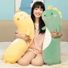 Плюшевые куклы 75/95/125 см прекрасный динозавр хаски Unicorn Kawaii Dlound Pillow Фаршированные мягкие животные куклы спят беременные детские игрушки игрушки 230302