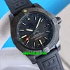 TKS Factory Watches v1731110 Avenger Blackbird 44 Automatic Mens Watch Dlc Black на титановом корпусе черный циферблат резиновые ремни.