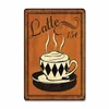 Kaffee-Poster, Vintage-Metall-Blechschild, Retro-Plakette für frischen und heißen Kaffee, Tee, Wandkunst, Dekor für Café, Geschäft, Haus, Restaurant, 30 x 20 cm, W03