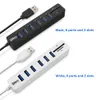 USB HUB COMBO MULTI SPLITTER 3/6 PORTS USB 2.0 Hubs High Speed ​​Mini 2 i 1 SD TF -kortläsare för bärbar dator