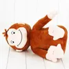 Plyschdockor 1 st 30 cm nyfikna George Monkey plysch fyllda leksaksdocka barn gåvor 230302