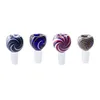 Colorful Smoking Bowl Piece Accessories 14mm 18mm Male Dab Rig Bong Tool Wig Wag Glass Bowls