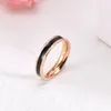 Classic Epoxy Black and White Lovers Ring for Women Fashion Personalized Ring New Special-Interest Design Ins Style Light Luxury Fashion