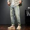 Men's Jeans KSTUN Jeans Men Loose Fit Retro Blue Dark Blue Autumn and Winter Wide Leg Pants Denim Trousers Men's Clothing Baggy Pants 230302