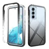 Transparant telefoonhoesje voor Samsung Galaxy A14 5G S23 S23 Ultra TPU PC 2 in 1 Beschermende schokbestendige cover oppassen