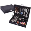 Jewelry Pouches Portable Travel PU Leather Velvet Lining Multi-function Storage Box Case Earring Necklace Ring Bracelet Displays