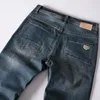 Herrenjeans, italienisches Vintage-Design, Herrenjeans, dunkle Farbe, gerade Passform, Baumwoll-Denim-Hosen, zerrissene Jeans für Herren, modische klassische Jeans für Herren, 230302