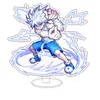 Keychains anime x akrylstativ modell gon freecss killua zoldyck kurapika hisoka action figur leksaker platta skrivbord dekor gåva keychains för 22