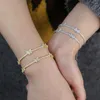 Bangle Hip Hop Gold Silver Color Tennis Chain Armband With Animal Futterfly Charm Paled Crystal CZ For Women Wedding Jewelry Gift