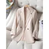 Women's Suits Blazers Women's Jacket Women's Blazer Formal Work Clothes Women's Office Clothing Blazer Black Slim Fit Korean Fashion Elegant Top 230302