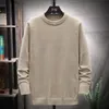 Men's Sweaters Non-Iron Black Khaki Sweaters For Men'S Spring Autumn Winter Clothes Pull OverSize 7XL 8XL Classic Style Casual Pullovers 230302