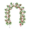 Decoratieve bloemen Simulatie Kerstmis bruiloft Decor Deur decoratie Halloween Garland planten faux fruit Berry Vine