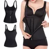 Body Shaper da donna con controllo della pancia, canottiera, corsetto, gilet con cerniera, body shaper con spalline regolabili, allenamento sportivo per la perdita di peso