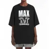 yiciya t-shirt Max Brand Crop Top Short Sleeve Tshirts Womens Compley Black Excerize Men الجديدة