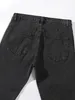 Мужские джинсы европейские и американские мужчины растягивают маленькие джинсы скинни черные мужские джинсы весна осенний тонкий модный отдых штаны 230302
