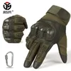 Five Fingers Gloves Full Finger Tactical Army Gloves Military Paintball Shooting Airsoft PU Leather Touch Screen Rubber Protective Gear Women Men 230301