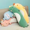 Плюшевые куклы 75/95/125 см прекрасный динозавр хаски Unicorn Kawaii Dlound Pillow Фаршированные мягкие животные куклы спят беременные детские игрушки игрушки 230302