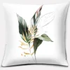 Pillow Case Bean Green Floral Patterns Series Gift Home Office Decoration Bedroom Sofa Car Cushion Cover Pillowcase