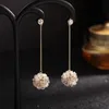 Pendientes colgantes Araña Elegante Perla Boda Accesorios elegantes 2023 Moda Ronda de gran tamaño Media perlas simuladas Flor Stud Earri