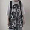 Erkek Tişörtleri 2023 Yaz Yüksek Sokak Gömlek Erkekler Korku Gül Kafatası Baskı Kısa Kollu Tişörtler Hip Hop Unisex Tee Erkek Gotik Giyim