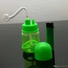 Accessoires pour fumeurs Pot de bouteille en plastique coloré Bongs en gros Tuyaux de brûleur à mazout Conduites d'eau Tuyaux en verre Plates-formes pétrolières