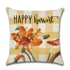 Pillow Dwarf Cover Kussenhoes Happy Fall Pumpkin Leaves Throw Pillowcase 45 Sofa Home Thanksgiving Decor Pillows Accessories