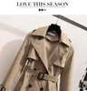 Women's Trench Coats Long Windbreaker dress Women Double Breasted Khaki Dress Loose Coats Lady Outerwear Fashion Tops Over Size S-XL 2XL 3XL