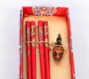 Chopsticks wood chopsticks 2 pairs with holders Chinese characteristics China Affairs presents gift souvenir 230302