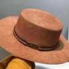 ケチなブリム帽子フランスの夏の旅行トレジャーストローハットブリティッシュレトロワイドフラットトップトップメンズアンドウィメンズジャパンビーチホリデーサン