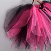 Gonne nuove ragazze nere/hot rosa calde soffici gonna tutu bambina glitter danza danza tutu festa di compleanno gonna di tulle bambini costume di Halloween t230301