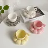 Tazze Creativo dipinto a mano Blue Sky White Cloud Cup e tazza da caffè fatta a mano in ceramica con piatto Simpatico set da tè Regalo per la casa