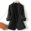 Abiti da donna Blazer Blazer da donna estivo Giacca da abito a un bottone sottile sottile Blazer rosa da donna Capispalla femminile Casaco Feminino S-4XL 230302