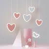 Lampade a sospensione LED Camera da letto per bambini Luce Cartoon Farfalla Fiore Cuore Rosa Lampada a sospensione da salotto Ristorante Bancone bar Goccia