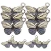 Pendant Necklaces 40 Pcs Butterfly Handmade Bracelets Mini Charms Necklace Jewelry Making Alloy