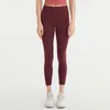 Ladys designer yoga leggings hög midja justera leggings fast färg tät passande naken känner sportbyxor elastiska kvinnors tågträning gym slitage