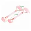 Massaggiatore facciale Quarzo rosa naturale Mas Crystal Stone Body Jade Masr Derma Roller Cura della pelle Strumento di bellezza Drop Delivery Salute Dhzdg