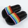 Slipper Summer Children Led Sandals för flickor Rainbow Straps Baby Slipers Kid Outdoor LED Flash Tlight Slipper Princess Shoes T230302